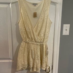 NWT AE lace v neck romper